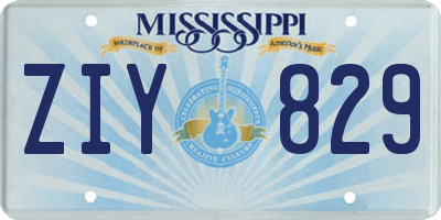 MS license plate ZIY829