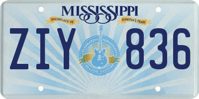 MS license plate ZIY836
