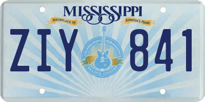 MS license plate ZIY841