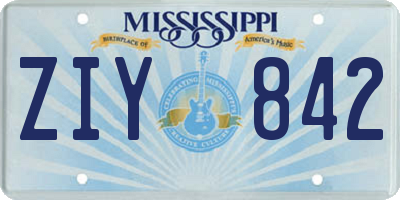 MS license plate ZIY842