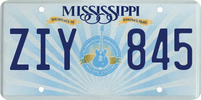 MS license plate ZIY845