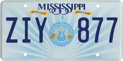 MS license plate ZIY877