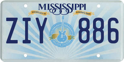 MS license plate ZIY886