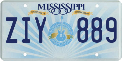 MS license plate ZIY889