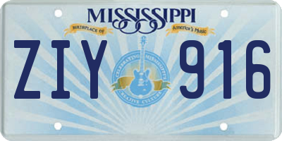 MS license plate ZIY916
