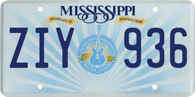 MS license plate ZIY936