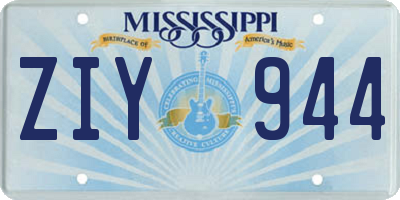 MS license plate ZIY944
