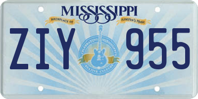 MS license plate ZIY955