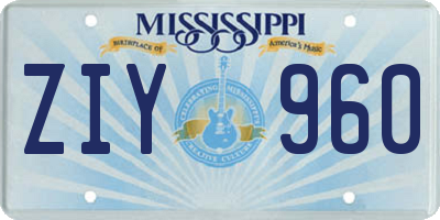 MS license plate ZIY960