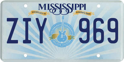 MS license plate ZIY969