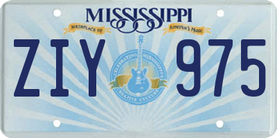MS license plate ZIY975