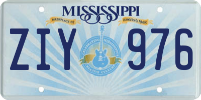 MS license plate ZIY976