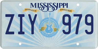 MS license plate ZIY979