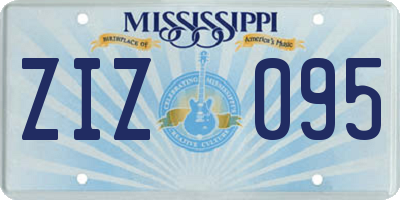 MS license plate ZIZ095