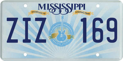 MS license plate ZIZ169