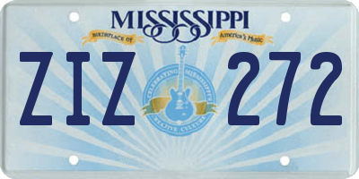 MS license plate ZIZ272