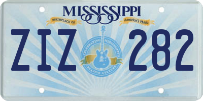 MS license plate ZIZ282