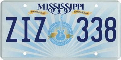 MS license plate ZIZ338
