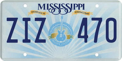 MS license plate ZIZ470