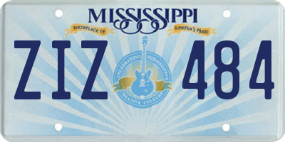 MS license plate ZIZ484