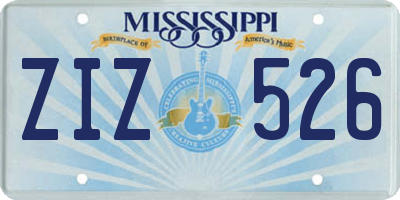 MS license plate ZIZ526