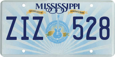 MS license plate ZIZ528