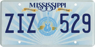 MS license plate ZIZ529