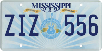 MS license plate ZIZ556