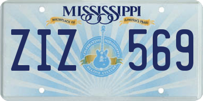 MS license plate ZIZ569