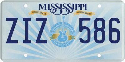 MS license plate ZIZ586