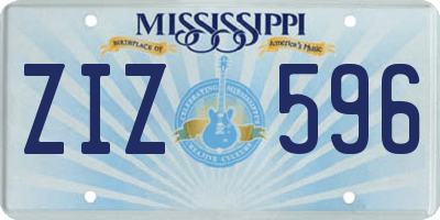 MS license plate ZIZ596