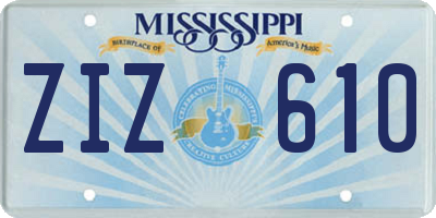 MS license plate ZIZ610