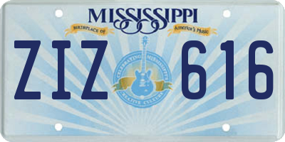MS license plate ZIZ616