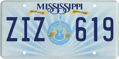 MS license plate ZIZ619