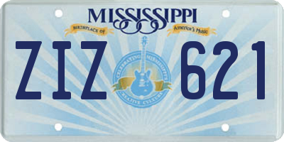 MS license plate ZIZ621