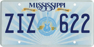 MS license plate ZIZ622