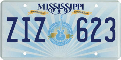 MS license plate ZIZ623
