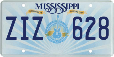MS license plate ZIZ628