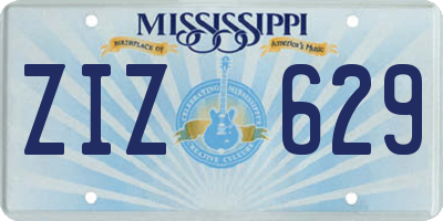 MS license plate ZIZ629
