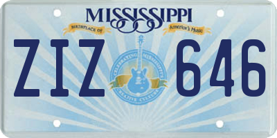 MS license plate ZIZ646