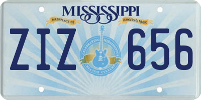 MS license plate ZIZ656