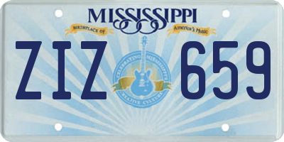 MS license plate ZIZ659