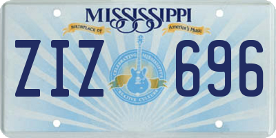 MS license plate ZIZ696