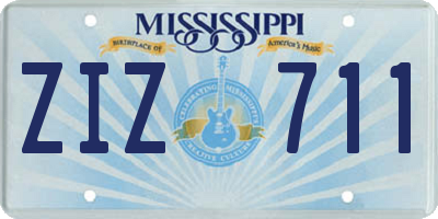 MS license plate ZIZ711