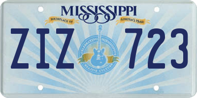 MS license plate ZIZ723