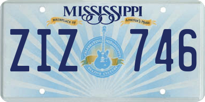MS license plate ZIZ746