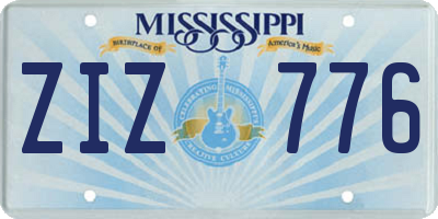 MS license plate ZIZ776