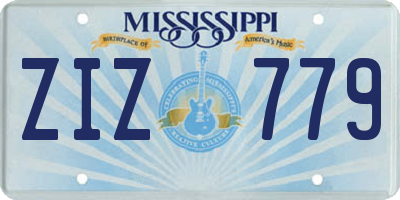 MS license plate ZIZ779