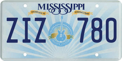 MS license plate ZIZ780