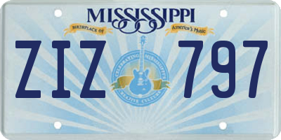 MS license plate ZIZ797